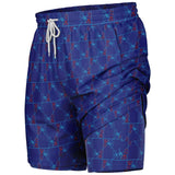 CHECKMATE 47PRINT 2-IN-1 SHORTS - BLUE