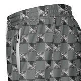 CHECKMATE 47PRINT 2-IN-1 SHORTS - GREY
